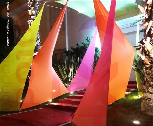 Decoração com Lycra Tensionada