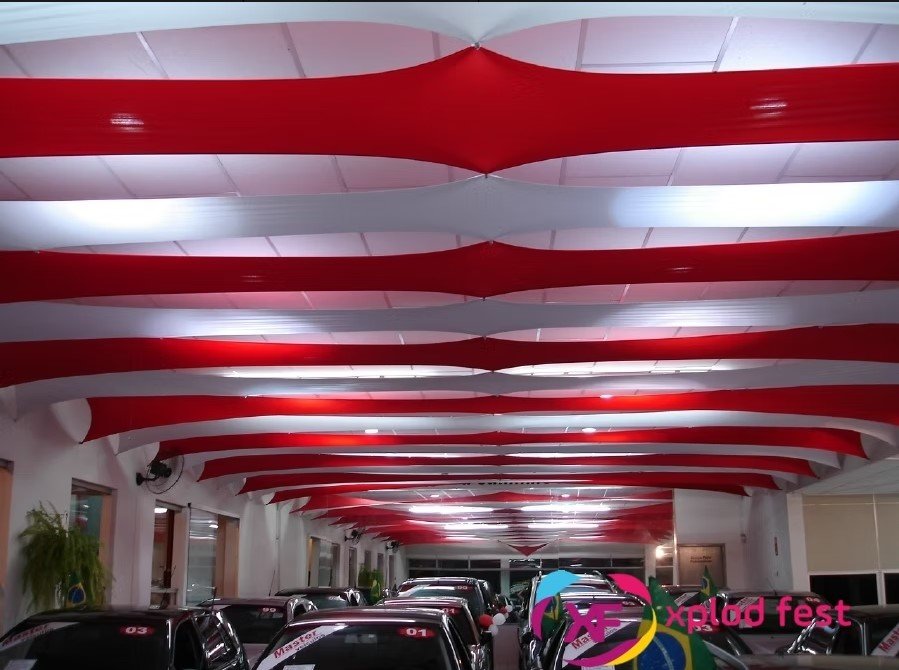 Decoração com Lycra Tensionada