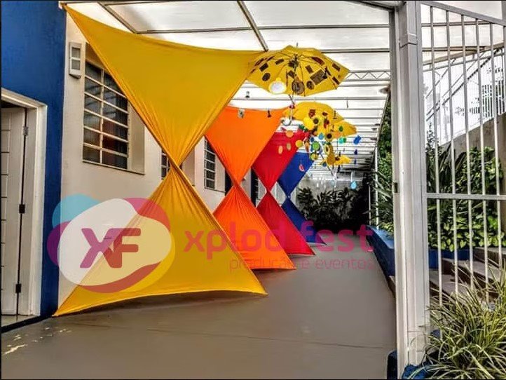 Decoração com Lycra Tensionada